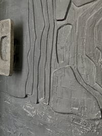 Image 3 of Brutalist Aluminium Door Panel with Weathered Grey Patina