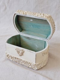 Image 2 of Wooden Antiqued Painted Lidded Box
