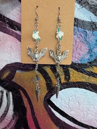 Cemetery Bat Earrings 