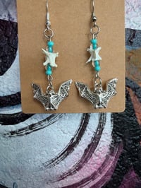 Bat + Vertebrae Earrings 