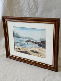 Image 1 of Framed Seaside Watercolour Painting