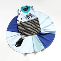 Image 3 of cat shrooms meow blues stars 6/7 courtneycourtney tank twirl sleeveless tshirt dress