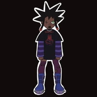Spiky Girl Sticker