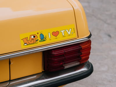 Image of I Love TV - bumper sticker