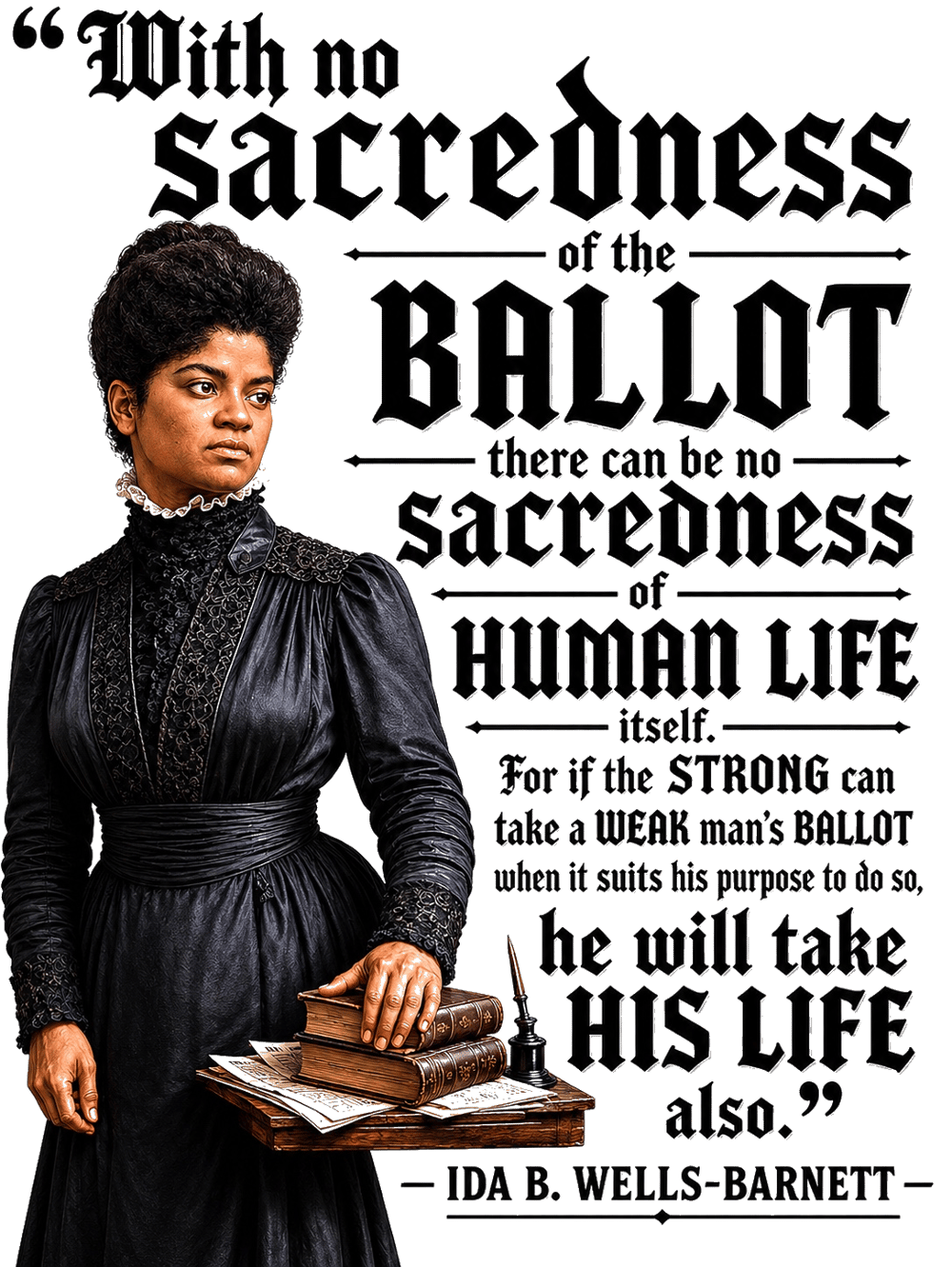 Image of IDA B WELLS BALLOT QUOTE