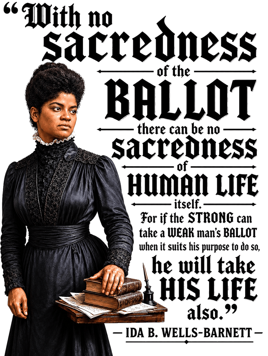 Image of IDA B WELLS BALLOT QUOTE
