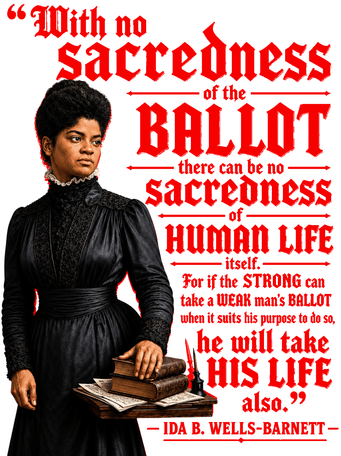 Image of IDA B WELLS BALLOT QUOTE