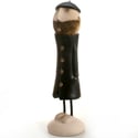 Handmade Ceramic Quirky Couple Figurines | Black & White