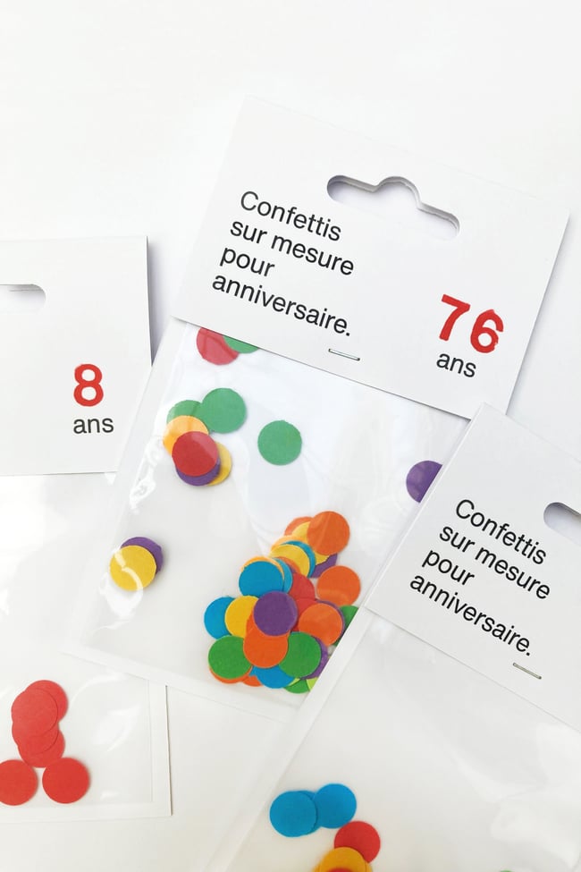 Service de confettis sur mesure