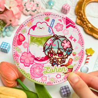Image 1 of Strawberry Matcha Lohen Coaster 🍵🍓