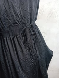 Image 4 of Avant Garde Black Silk Satin Crepe Empire Line Cocktail Dress 8/10