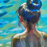 Image 3 of By the Quiet Water - original oil painting