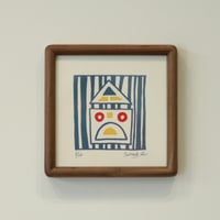Image 1 of TO LET -Striped House- Navy (Framed)