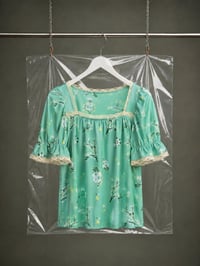Image 3 of CAMISA FLORA VERDE AGUA 