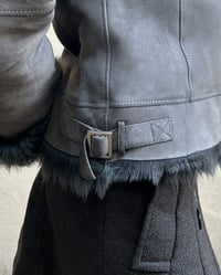 Image 7 of GREY LEATHER AND FUR JACKET