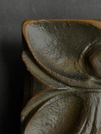 Image 3 of Large Bronze Handle with Raised Botanical Design