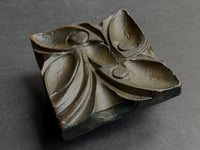 Image 2 of Large Bronze Handle with Raised Botanical Design