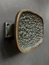 Image 4 of Lateral Bronze Door Handle with Abstract Textured Pattern