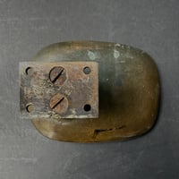 Image 6 of Lateral Bronze Door Handle with Abstract Textured Pattern