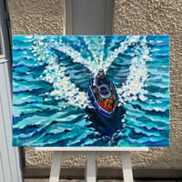 Image 5 of Wake of Adventure - original oil painting