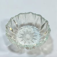Image 5 of Coupelles en verre vintage 1970 - ramequins ancien en verre cristallin - motif soleil