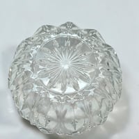 Image 8 of Coupelles en verre vintage 1970 - ramequins ancien en verre cristallin - motif soleil