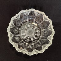 Image 4 of Coupelles en verre vintage 1970 - ramequins ancien en verre cristallin - motif soleil