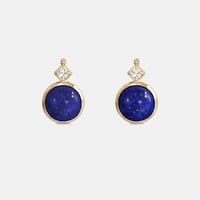 Image 1 of Art Deco Blue Lapis Earring