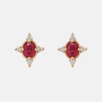 Image 1 of Liz Ruby Stud Earring