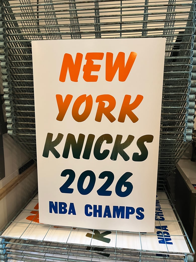 Image of Knicks in 26 Letterpress Poster
