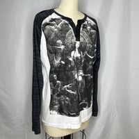 Image 2 of Goddess Print Henley Long Sleeve