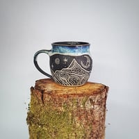 Image 1 of Textured Ben Cruachan Sgraffito Mug #5