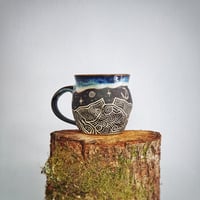 Image 1 of Textured Cadair Idris Sgraffito Mug #1