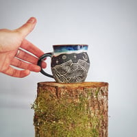 Image 2 of Textured Cadair Idris Sgraffito Mug #1
