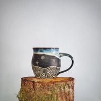 Image 2 of Textured Cadair Idris Sgraffito Mug #3
