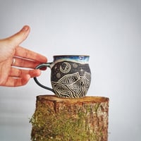 Image 3 of Textured Cadair Idris Sgraffito Mug #3