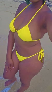 Image 1 of Lemon Drop Ribbed Bikini Set