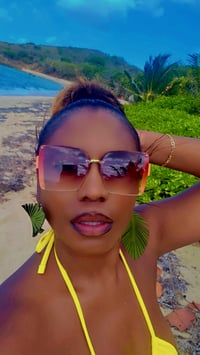 Image 1 of Orange Oversized Square Sunglasses