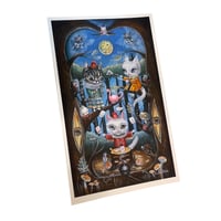 Image 2 of Moonlit Cat Menagerie (Print)