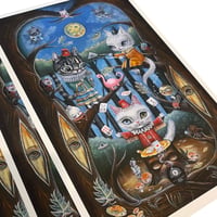 Image 9 of Moonlit Cat Menagerie (Print)