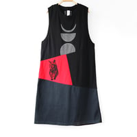 Image 1 of cat named Cat patchwork courtneycourtney sleeveless tank dress shift
