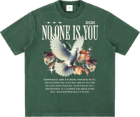Image 1 of Heavyweight Vintage "DOVE " T-shirt - Retro Green 430gsm|12.7oz