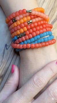 Image 2 of Ocean Coral Elastic Bracelet / Necklace