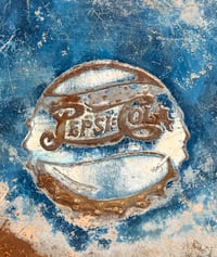 Image 3 of Vintage (ca. 1940s, e50s) Pepsi-Cola (Double-Dot Logo) Double-Hinged Cooler Lid