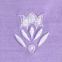 Image 8 of Ready to ship: 3XL Phuncle Cropped Merino T- Shirt - Lilac w/lilac embroidery