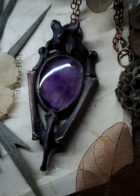 Image 4 of Cat Bone & Purple Fluorite Amulet