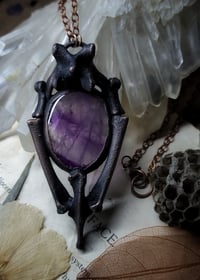Image 5 of Cat Bone & Purple Fluorite Amulet