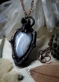 Image 1 of Cat Bone & Lace Agate Amulet