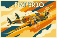 Image 3 of Poster ispirato al "FIAT BR20" – Eleganza Art Déco e Aviazione Storica