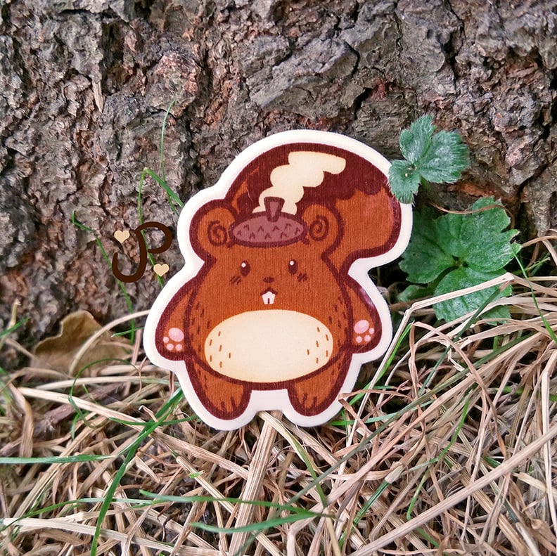Image of Squirrel Acrylic Pin - Woodland Wearables